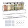 joeji's Kitchen Spice Rack, Wall Shelf, Metal, 2 Pieces, Kitchen
