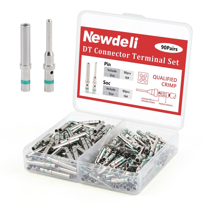 Newdeli Deutsch Pin Connector Kit 90 Pairs Deutsch Solid Pin