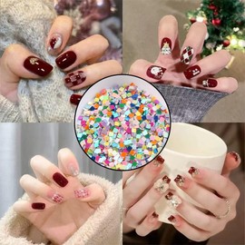 2.5mm Mixed Colors Square Sequins Flat Loose Sequins PVC Glitter Paillettes for DIY Crafting Nail Art Decoration, 20g/0.7oz