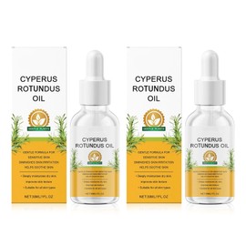 Kighdel 2 PCS Cyperus Rotundus Oil,Natural Ingredients Cyperus Oil,Cyprus Rotundus Oil,Multi-purpose Body Hair Reduction Oil,Gentle & Effective,Moisturizing & Soothing,for All Skin Types(30ml)