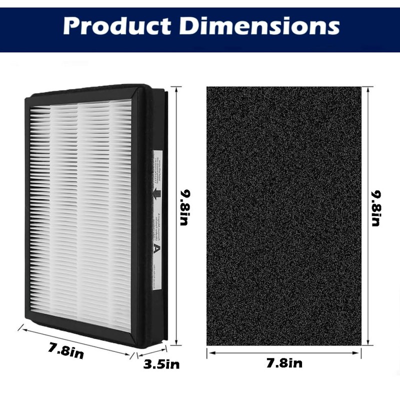 Goodsby 2 Pack Replacement IAF-H-100A True HEPA Filter A Set