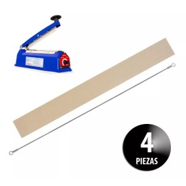 Dilitools Resistencia Y Teflón De Repuesto Para Selladora De 20 Cm Met