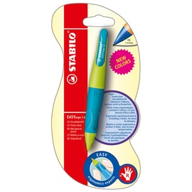 STABILO EASYergo Right Handed 1.4 Mechanical Pencil - Neon Green/Aquamarine (Blister Pack)