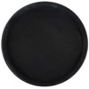 Winco Round Fiberglass Tray with Non-Slip Surface, 14-Inch, Black