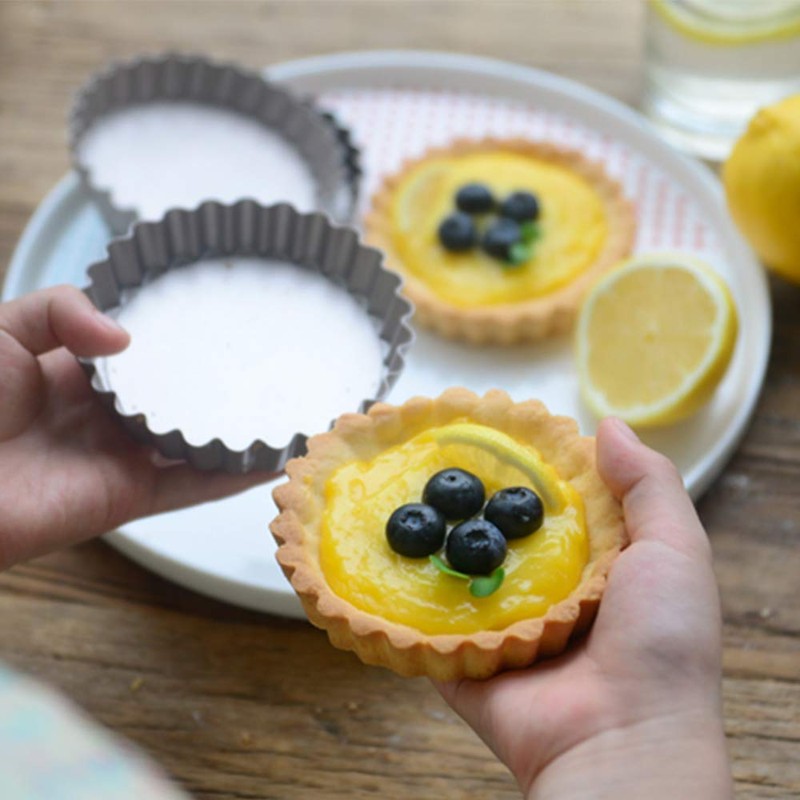 Webake 4 Inch Mini Tart Pan Set of 6, Non-Stick