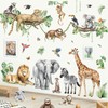 decalmile Large Jungle Animals Tree Branch Wall Stickers Safari Elephant