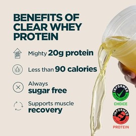 Myprotein Clear Whey Isolate Protein Powder, 20 Servings (1.1lbs) Lemon Ice Tea, 20g Protein per Serving, Naturally Flavored Drink Mix, Daily Protein 