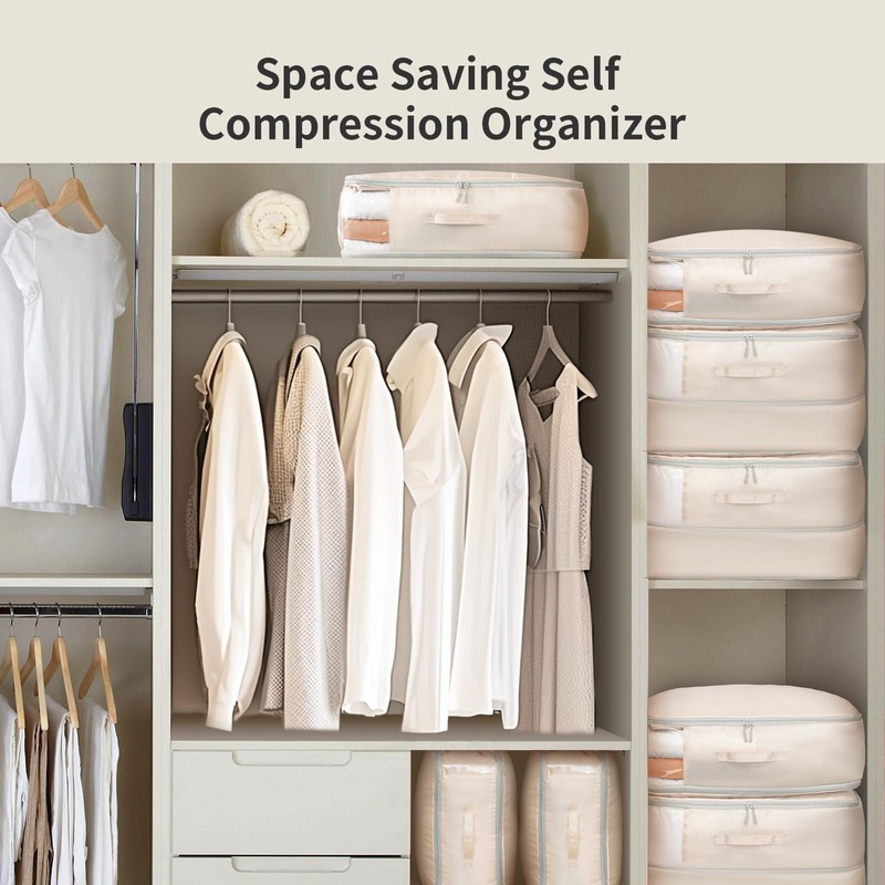 DIMJ Space-Saving Compression Storage Bags - 2 Pack Foldable Duvet