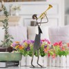 Cowboy Band / Trumpet Music Trumpet Playing Metal Iron Sculpture