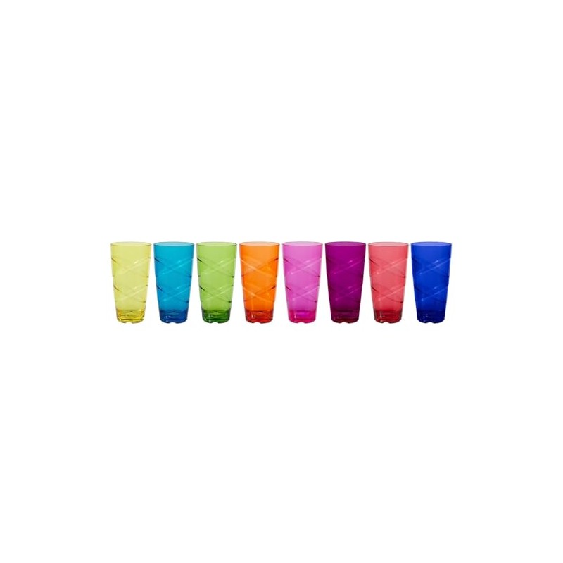CreativeWare Circus Set de 8, 24 oz, juego de vasos,