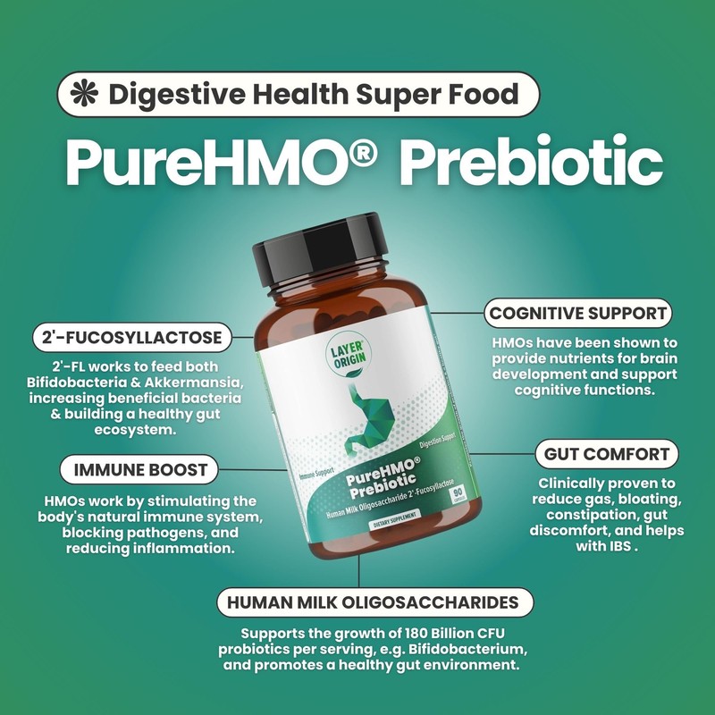 Layer Origin PureHMO Human Milk Oligosaccharide (HMO 2'-FL) Prebiotic Fiber