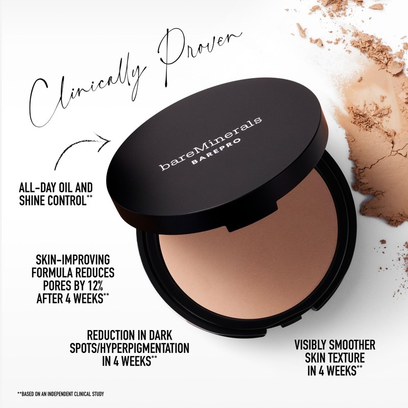 bareMinerals Barepro 24HR Skin-Perfecting Powder Foundation, Matte Pressed Powder Foundation