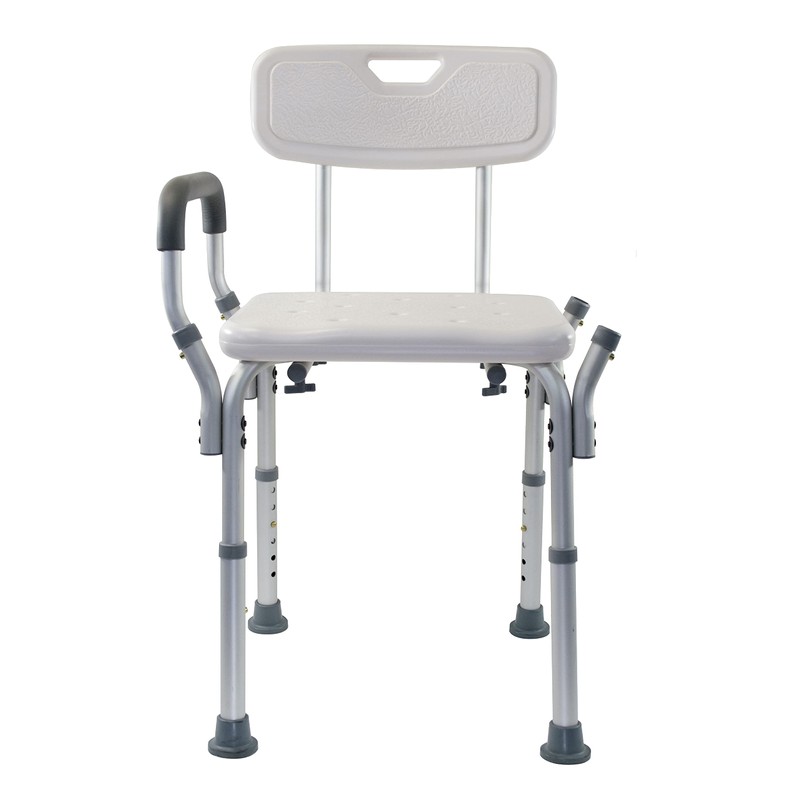Essential Medical Supply Molded Shower Bench with Arms and Back