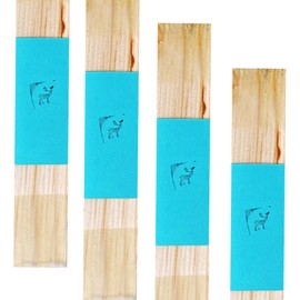 Closet Scent Freshener, Discreet Natural Wood, Wax Coated Blocks with Double Sided Adhesive - Subtle Long Lasting Aroma, Keeps Closets Smelling Fresh - 4pk Bergamot & Green Tea Blossom