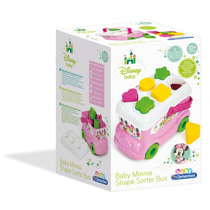 Clementoni 14395.5 Sorting Bus with 9 Colourful Shapes