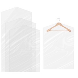 Pack of 30 Plastic Clothes Covers - Dry Cleaning Bags for Garment and Suit Covers - 60 x 90cm/60 x 120cm/60 x 150cm Hanging Clothes Protectors