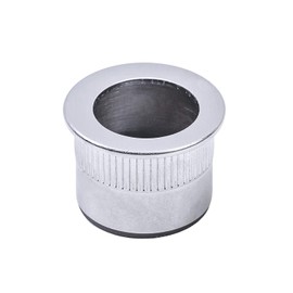 GedoTec Forehead Pull Handle Brass Shell Handle Sliding Door Furniture Handle for Room Doors and Wooden Doors - MT05 | Chrome Matt | Sliding Door Handle Diameter 29 mm | Handle for Inlet | 1 Piece -