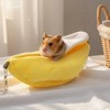 DQITJ 2 Pack Sugar Glider Bed House Hamster Banana Warm