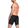 Aquarti Jammer Men's Long Swimming Trunks with Contrast Piping, black/blue