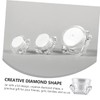Healvian 12pcs Diamond Shape Portable Cream Jars Cosmetic Dispenser for