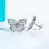 AnuClub Butterfly Moissanite Stud Earrings D Color VVS1 925 Sterling