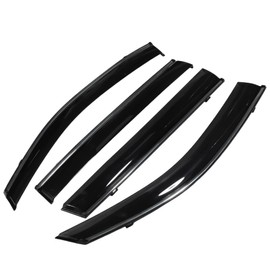 TUCKBOLD Window Deflectors for VW TIGUAN MK2 2016-Onwards 5 Door SUV Outside Mount Side Window Vent Visors Black 1 Set