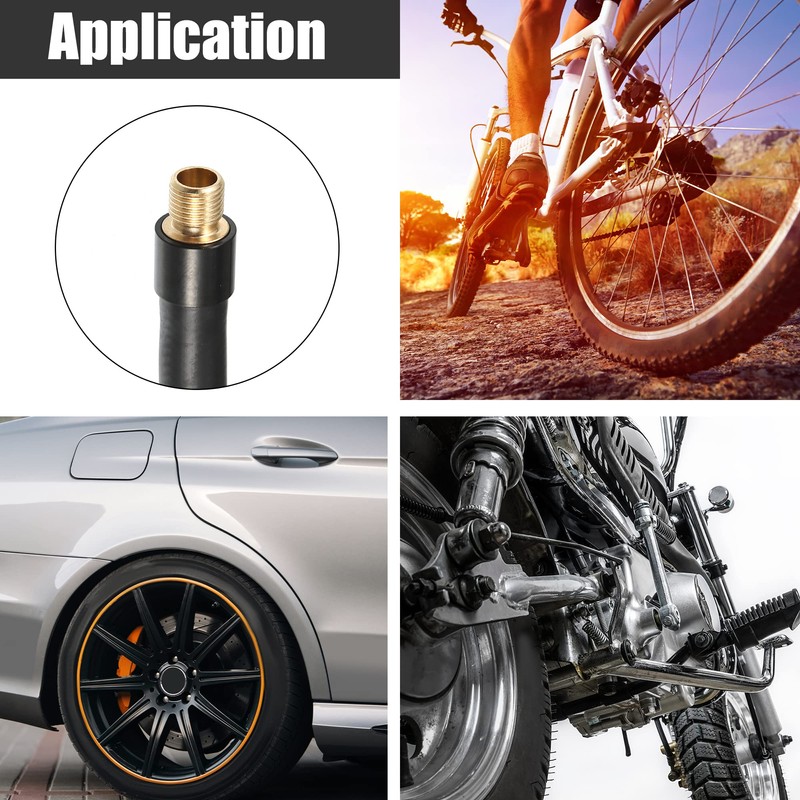 QUARKZMAN Car Tyre Inflator Extension Hose 80 cm Lining Adapter