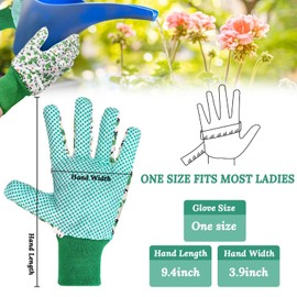Gardening Gloves for Women, Comfortable Gardening Working Gloves for Ladies Women, Floral Garden Gloves with Elastic Cuffs and Non-Slip for Yard, Fishing, Camping