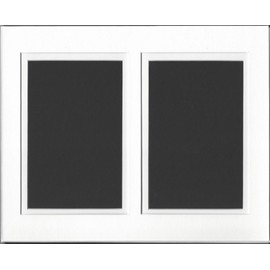 16x20 White and White Double Picture Mat Cut for 2 8x10 Pictures