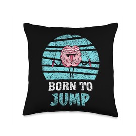 Born To Jump Hobby Ropes Jump Rope Skipper Rope Skipping Throw Pillow