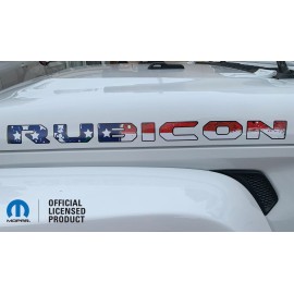 Mopar jeep RUBICON hood decal USA AMERICAN FLAG wrangler willys gladiator JT JL FLAG1
