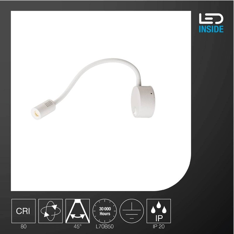 SLV DIO Flex Plate, WL, LED Indoor Display Light, White,