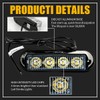 FXC 2pcs 4-LED Surface Mount Flashing Strobe Lights for Truck