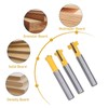 3Pcs Keyhole Router Bits Set 1/4in Shank T Slot Routers