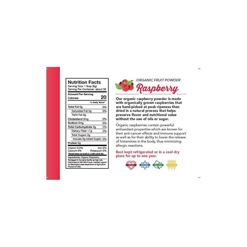 Organic Raspberry Powder - Northwest Wild Foods - Swee Pure