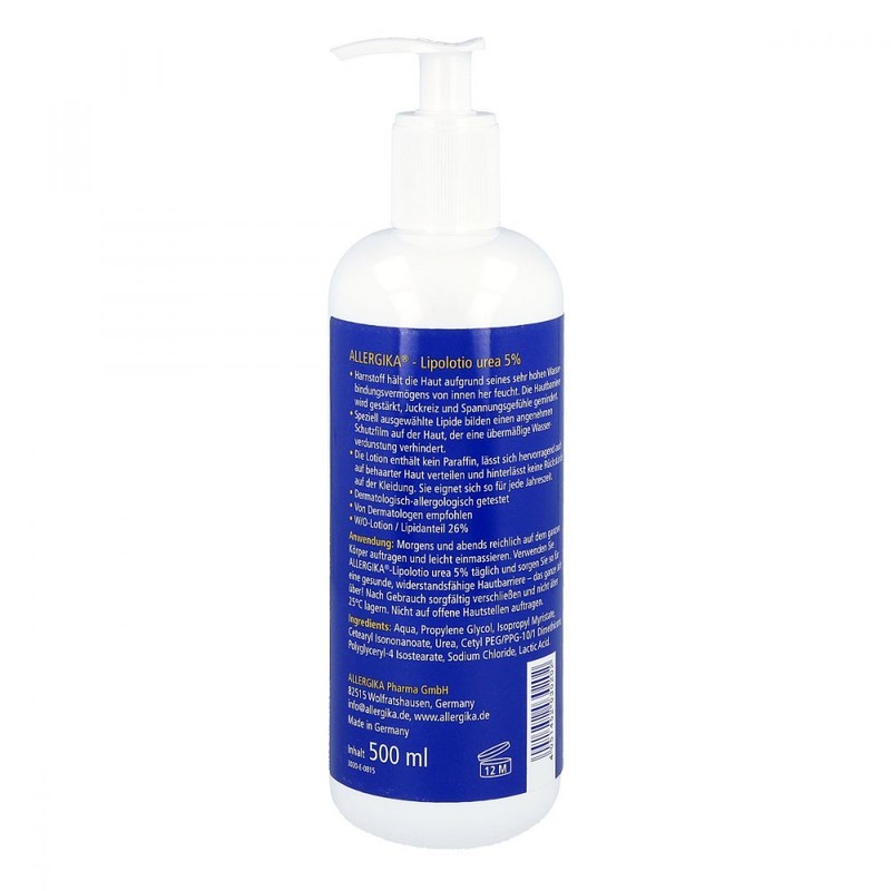 ALLERGIKA Lipolotio urea 5% 500 ml