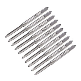sourcing map 5 Pairs Metric Hand Threading Tap Set M2 Thread 0.4mm Pitch Taper & Plug Milling Taps Straight Flutes High Speed Steel