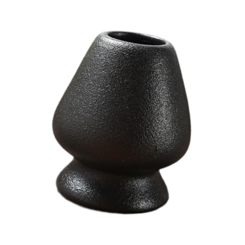 DimyFew Ceramic Matcha Whisk Holder Set for Tea Connoisseurs, Black