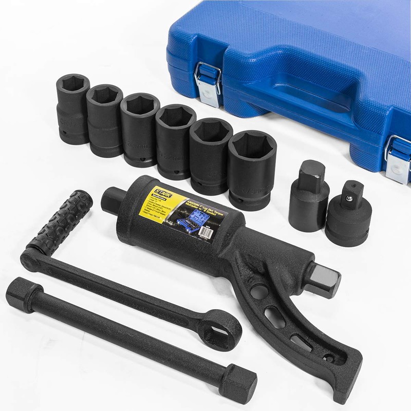 XtremepowerUS 8-Pieces Torque Wrench Labor Saving Lug Nut Wrench Torque