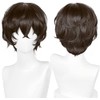 Cosplay Wig with Net Osamu Dazai Brown Heat Resistant Wig