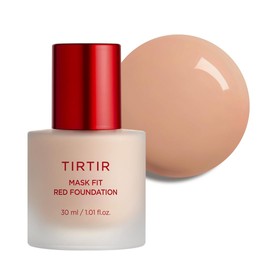 TIRTIR Mask Fit Red FoundationㅣLong Lasting Flawless Coverage, Energy Essence, Lightweight, Hydrating, Pore-Blurring, Breathable Satin Finish, Makeup, Radiant Skin, #25C Cool Taupe, 1.01 Fl Oz