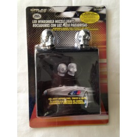 Pilot Automotive Chrome Skull Universal Windshield Washer Jet Spray Nozzle White LED