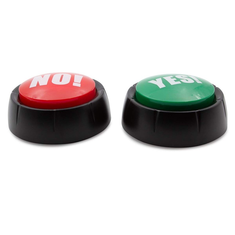 Talking Yes & No Buzzer Buttons - Pack of 2