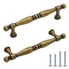 FURFITT 10 Pack Antique Brass Cabinet Handles 5 Inch/128mm Hole