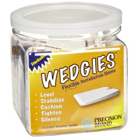 Vinyl Wedge, White, 1-3/16" Width, 1-15/16" Length, Pack Of 30