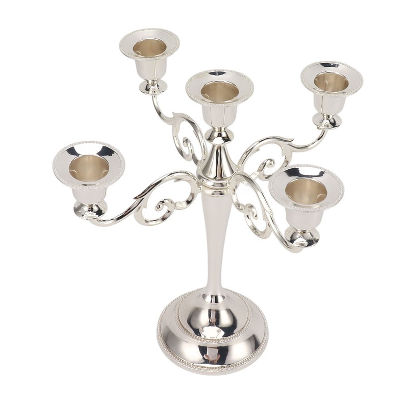 5 Arm Candlestick Holder Iron Retro Decorative Candle Holder Centerpiece