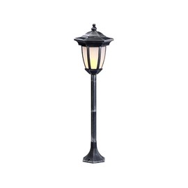 Lunartec Solar Garden Lantern: Solar LED Standing Lantern with Flame Effect, 64 cm Height, IP44, 24 LEDs (LED Solar Lamps, Solar Light Garden Decoration, Solar Torches)