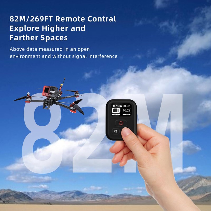 YDW - Control Remoto para GoPro Hero Black 13/12/11/11Mini/10/9/8/Max, Rango