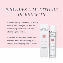 Baie Botanique Anti-Aging Gesichtscreme 50ml - Jetzt mit Pflanzlichen Stammzellen, Rosenwasser, Rose Absolue, Hagebuttenkernöl, Glykolsäure, Vitamin C, MSM, 98% Natürlich, 70% Biologisch