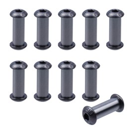 LC LICTOP Knife Handle Screws and Rivets, M3 Hex Socket Pan Head Screws for Knife Making, Repair, and Blade Fixing, Cutlery Fasteners for Wooden Handle Replacement, for 0.16" Hole, 10Pcs Dark Grey